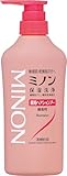 ミ ノ ン 薬用ヘアシャンプー 本体ボトル 450mL ヘアシャンプー 敏感肌 かゆみ フケ 保湿 乾燥対策 弱酸性 低刺激性 【医薬部外品】