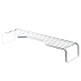 コンロ奥 キッチンラック ラック コンロ回り 鍋置き台 コンロ奥ラック コンロサイド 調味料置き ホワイト S