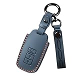 ZANEKO ヴォクシー80系キーケース 適合 トヨタ ヴェルファイア30系アルファードキーカバーノアvoxy本革キーホルダー エスクァイアスマートキーケース(ブルー)