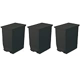 ペダルオープンツイン 45L ブラック 3個セット ゴミ箱 おしゃれ ダストボックス ふた付き スリム 【モノギャラリー限定分別シール付き】