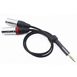 [ 4.4mm変換XLR ] 4.4mm to XLR(L-R)銀メッキ線変換プラグバランスオーディオケーブル (4.4mm 5極オス - 2XLRオス) 平衡ケーブル デジタルオーディオプレーヤー ウォークマン 1FT