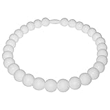 Pearl Baby Teething Necklace-Made With 100% Food Grade Silicone Teething Beads. Chewable Jewelry For