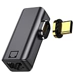 CY USB C磁気アダプター、RJ45 USB Type C USB3.1 - 1000Mbps ギガビットイーサネットネットワークLANアダプター ノートパソコン用