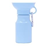 PET SELECT ペットセレクト ペット用水筒 AUTO PET MUG オートペットマグ 440ml 給水ボトル 皿 一体型 ウォーターボトル 犬 散歩 節水 お散歩グッズ おでかけ アウトドア レジャー ランニング ドッグラン ペット用品 ペットグッズ 犬用品 猫グッズ (スカイブルー)