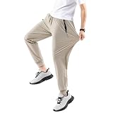 [HMT] スウェットパンツ メンズ 接触冷感 アイスシルク ズボン 薄手 超ストレッチ ジョガー テーパード ウエストゴム 調整紐 通気速乾 無地 大きいサイズ ゴルフ 夏用