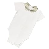 (バーバリーベビー) BURBERRY BABY ベビー服 襟付き 半袖ロンパース B97270WHT 6Mサイズ [並行輸入品]