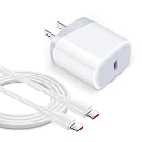 USB 充電器/Type-C ケーブル セット【20W・PD3.0急速対応・PSE認証済み ACアダプター 】1.83M/1本付き USB-C ケーブル USB 急速充電器 コンセント スマホ充電器 iPoto 軽量 海外対応 iPhone 15 Pro Max/iPad/Android その他USB-C機器対応 ホワイト