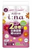 エリエール i:na イーナ トイレットティシュープリント 12ロール ダブル ダブルロール プリント柄 トイレ用品 まとめ買い 大容量 家庭用 トイレ消耗品 おしゃれ デザイン入り 柄付き (1パック)