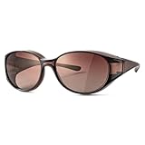 [E-FIT] オーバーサングラス メガネの上からサングラス レディース 運転用 偏光サングラス オーバーグラス 紫外線カット EF-OS06 ブラウン