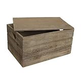 Largeオーク効果ハートカットハンドル木製Liddedストレージボックス