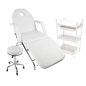 Amazon Co Jp 低反発 まつげエクステ ベッド 有孔 Aセット フェイシャルベッド リクライニングベッド 施術ベッド エステベッド スツール 丸椅子 イス 椅子 チェア エステワゴン サイドワゴン ワゴン ラック キャスター付き 産業 研究開発用品