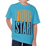 フォースター FOURSTAR キッズ TシャツKIDS STACKEDターコイズxオレンジ/ブラックNO31 XL(12歳以上)