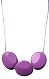 Peacemaker Jewelry Tri-Stone Silicone Teething Necklace (Purple Orchid) by Peacemaker Jewelry, LLC [