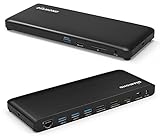 Diamond Multimedia USB-C トリプルディスプレイ ドッキングステーション 充電付き Windows、Mac USB Type-CおよびThunderbolt 3 Type-C、4Kモニター対応 x2 DisplayPort x4 USB 3.0 HDMI 65W PD (UDC1000)