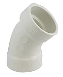 Canplas 192501 PVC DWV 45-Degree Bend, 1-1/2 1/8-Inch, White [並行輸入品]