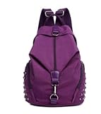 防水設計　レディース 　デイバック　リュック マザーズバッグ 【ナイロン】 ショルダーパック (パープル) [並行輸入品]