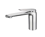 Zroye Bathroom Sink Chrome Finish Single Handle Basin Faucet Water TapZroyeの浴室のシンククロムの仕上げシングルハンドルの流域