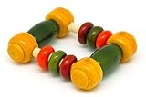 Handmade Wooden RattleおもちゃMadeを使用して自然色ベビー012ヶ月古い、初期の教育とDevelopmentalトイ| KitKit by Maya Organic