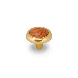 要素5302サニベル直径マッシュルームキャビネットノブ、1 – 1 / 8インチ 5302-PB-OAK
