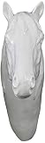 Urban Trends Porcelain Horse Head Wall Decor, Gloss White