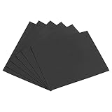 uxcell EVAフォームシート 工芸品DIYプロジェクト用 27.5 x 21.5 cm 厚さ1.7 mm ブラック 6個