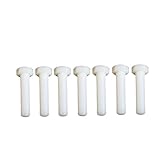 Fenteer 約50本　プラスチック　M5　六角形　ねじ　ヘッドキャップ　スクリュー　ホワイト　全5サイズ - M5×12mm