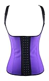 iLoveSIA (アイラブシア) レディーズ 補正コルセット ボディスーツ 天然ラテックス 紫 LL(L実物サイズタグ)