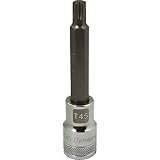 Dynamic Tools D013745 1/2 Drive Torx Head Socket with T45 Long Bit, Chrome Finish by Dynamic Tools