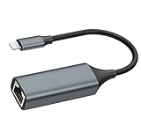 Lightning 有線LANアダプター 30-100/Mbps 高速安定伝送、i-Phone 有線 LAN コネクタ i-Pad/i-Phone 14/13/i-Phone 14Pro/12/XR などに対応 プラグアンドプレイ 電源不要 (グレー, 21cm)