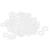 XDiscount 絶縁ワッシャー ナイロン スペーサー ガスケット クリア 10mm x 5mm x 1mm 100個入り