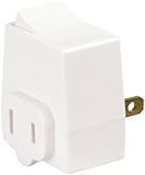 Eaton BP4404W-L 5-Amp, 125-Volt 2-Wire Plug-In Adapter Switch, White [並行輸入品]