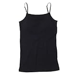 キャミソール カップ付き 綿100％ 締め付けない アンダーフリー ブラトップ ブラック L