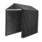 サイクルハウス 1~3台 耐水圧3000mm 防水 保管 雨よけ 日よけ 耐久性 サイクルガレージ 自転車置き場 物置 駐輪場 サイクルポート バイク用 (ブラック)