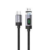 日本の中小企業 MSL FORCE Type-C to Micro-USB変換ケーブル 10W PD 480Mbps 軽量小型 磁気 f67 f68 Micro-USB コネクタ 1個 デジタル表示タイプ 2m