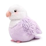 lilizzhoumax リアルな紫の牡丹オウム ぬいぐるみ 動物 鳥 ぬいぐるみ 絶妙な鳥 ぬいぐるみ かわいいおもちゃ 女の子 誕生日 自分へのギフト 友達 ホームデコレーション (パープル 4.5インチ)