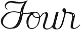 Montague Metal Products Large Script House Number, Four [並行輸入品]