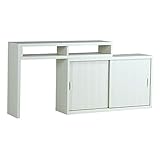 arne テレビ台 コーナー ハイタイプ 伸縮 完成品 パソコンデスク キャビネット T+D 105S引戸 ホワイトウッド