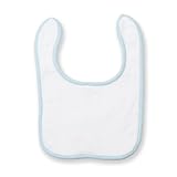 (ラークウッド) Larkwood 赤ちゃん・ベビー・幼児 無地 ベルクロストラップ スタイ ビブ (ワンサイズ) (白/水色)