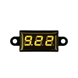volflashy 電圧 メーター ミニ 0.28in LED デジタル ディスプレイ DC 3-30V 電圧計 防水 2線式