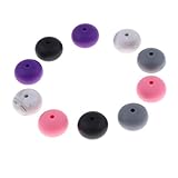 Baosity 歯固め　安全シリコン　ビーズ　歯固め石　おしゃぶり　可愛い　DIY用　アクセサリー　赤ちゃん　ネックレス　DIY　全5色 - 混合色