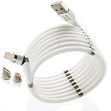 [Magic Cable 540] 正規品 1.8m 白 USBケーブル マジックケーブル 充電器 iPhone互換用 マグネットケーブル マグネット式 充電ケーブル TYPE C B iPhone互換端子 3.0 ケーブル 1.8m 白