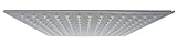 Yodel Brand 12-inch Solid Square Ultra Thin Rainfall Shower Head, Brushed Stainless Steel [並行輸入品]