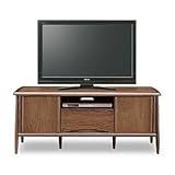 北欧風 幅130cm 脚付き ロータイプテレビボード ブラウン