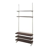 突っ張り薄型TVラック　幅89.5cm　ダークブラウン色　NJ-0223