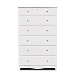 アルファタカバ ベビータンスシリーズ ピンキー 80cm幅6段 ホワイト (クリスタルピンク)