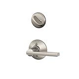 Schlage F59 LAT 619 Latitude Interior Lever with Deadbolt, Satin Nickel (Interior Half Only) [並行輸入品]