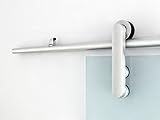 DIYHDガラススライドパーティションバーンドア内部ドアOfficeガラスドアスライドトラックキット 5ft-single door kit ALGLASS5FT