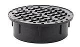 Nds Round Grate Corrugated 4 " Black Pvc [並行輸入品]