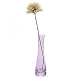 T4U 21.5cm 花瓶 ミニ花器 ガラス製 透明パープル