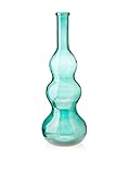 Deco 79 Glass Vase, 9 by 30-Inch, Teal [並行輸入品]